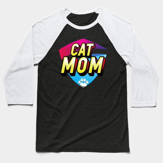 Cat Mom Cat Mother Best Cat Mom Ever Baseball T-Shirt by Barts Arts